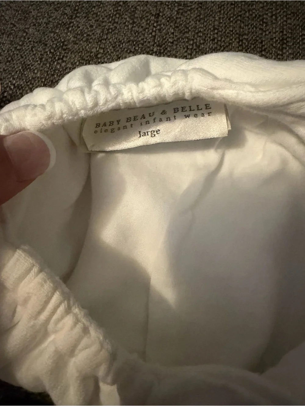 Baby Beau & Belle Baby White Newsboy Cap